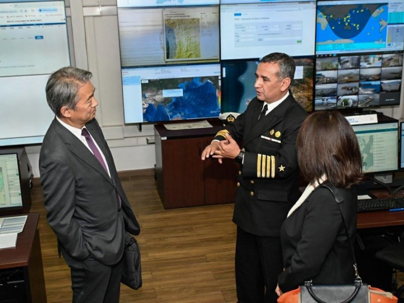 Embajador extraordinario y plenipotenciario de Japón en Chile: “Estoy muy agradecido de la oportunidad de visitar el SHOA”